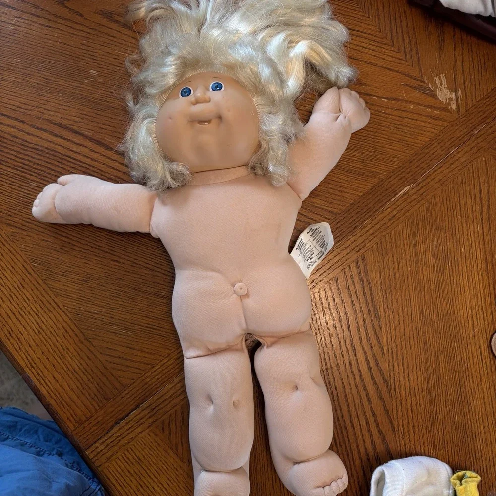 VTG 1986 Cabbage Patch Kids Doll Blonde Cornsilk‎ Hair Blue Eyes Coleco Xavier